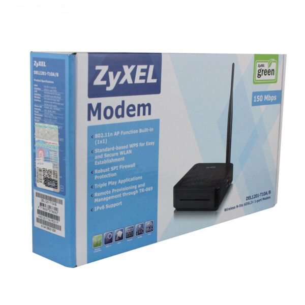 مودم روتر ADSL 2 Plus بی سیم زایکسل مدل DEL1201-T10A/B
